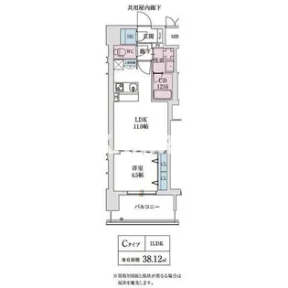 スプランディッド本町グラン【10階】の間取り