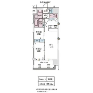 スプランディッド本町グラン【5階】の間取り