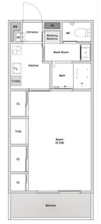 HANATEN EAST【3階】の間取り