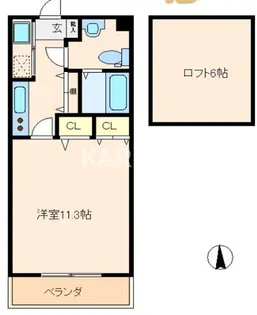 ラ・プレミア都島【2階】の間取り