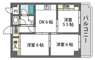 プレステージ高倉【7階】の間取り
