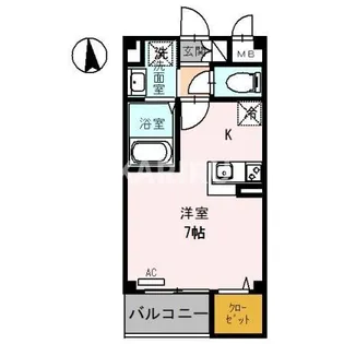アダージェ小路【202号室】の間取り