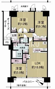ブランシエラ吹田片山公園【506号室】の間取り
