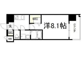 レジュールアッシュ桜宮エクシード【705号室】の間取り