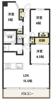 セントプレイスグランドプレミオ【13F号室】の間取り