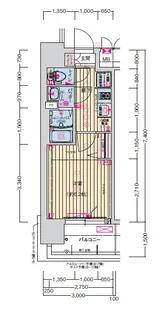 ララプレイス玉造パルク【10階】の間取り