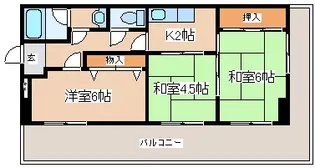ヴィラコート三宮【5階】の間取り