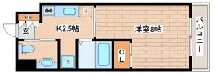 エスポワール春日野道Ⅱ【7階】の間取り