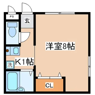 グランディア旗塚通【3階】の間取り
