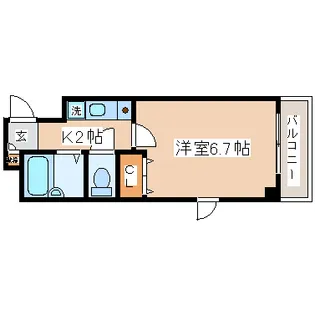 ヴェルディ神戸【9階】の間取り