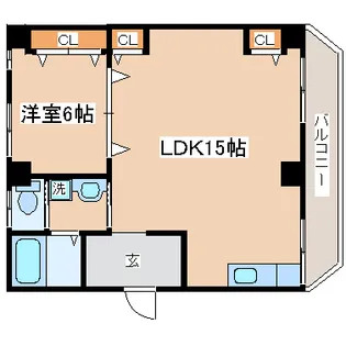 サンビレッジ中山手【3階】の間取り