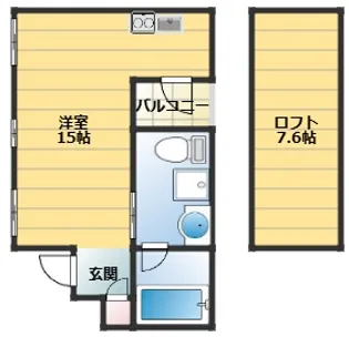 兵庫県神戸市中央区山本通4丁目【アパート】の間取り