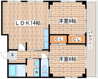 リッチウォーク大倉山【4階】の間取り