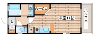 シャーメゾン上筒井通【2階】の間取り
