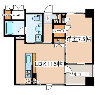 ザ・ライオンズ神戸ハーバーランド【4階】の間取り