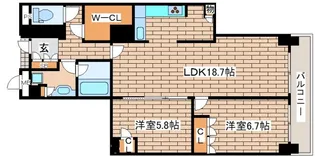 アーバンライフ神戸三宮ザ・タワー【18階】の間取り