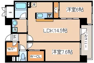 ルキシア神戸【11階】の間取り