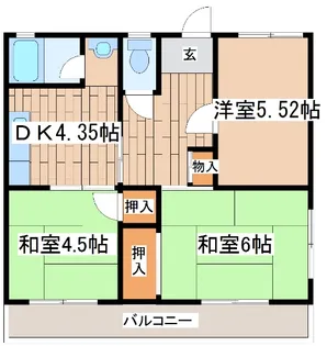 グリーンマンション【4階】の間取り