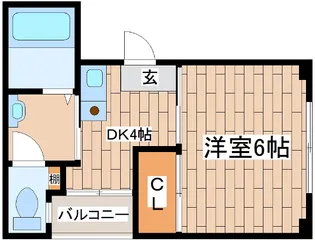 エルパラッツォ新神戸【6階】の間取り