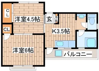 三佳マンション【3階】の間取り