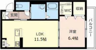 ミドルバレー兵庫【2階】の間取り