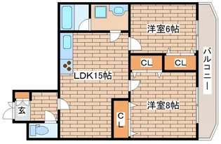 セイシェル神戸【4階】の間取り