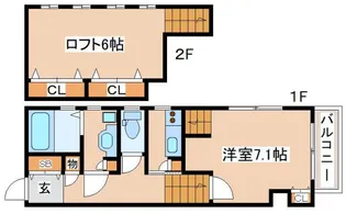 グランメールまや【1階】の間取り