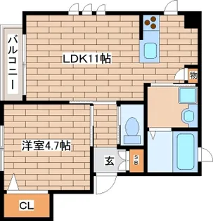 シャーメゾン清連【3階】の間取り
