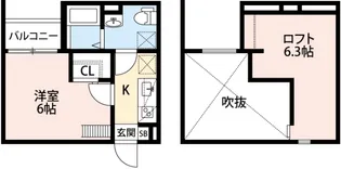 ロフトオージー【2階】の間取り