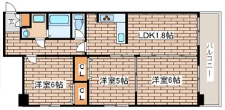 兵庫県神戸市中央区八幡通1丁目【マンション】の間取り