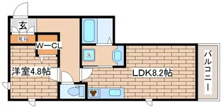シャーメゾン下山手【2階】の間取り