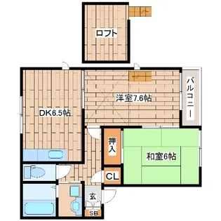 ファミール魚崎B【2階】の間取り
