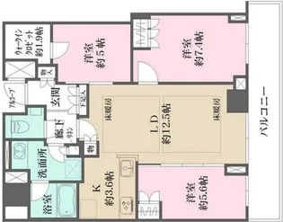 ザ・パークハウス神戸タワー【19階】の間取り