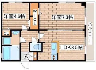 ルネスリベルタ【4階】の間取り