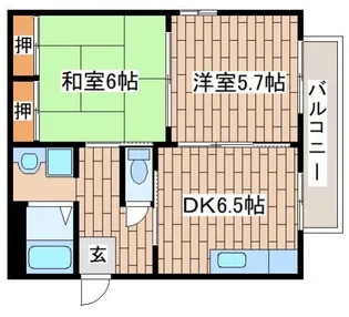 ディアス篠原【2階】の間取り
