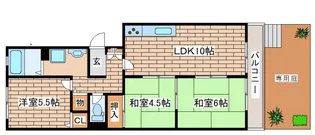 サニーハウス岡本【1階】の間取り