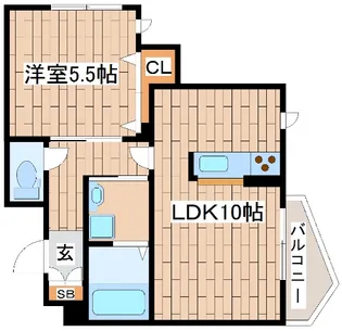 プルミエール住吉【1階】の間取り