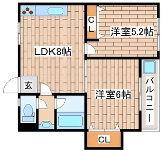 杣御影ハイム【1階】の間取り
