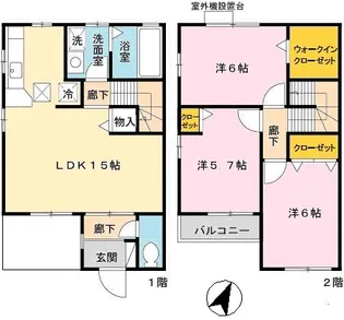 ラプロヴァンスC棟【1階】の間取り