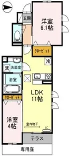 タウンコート五色山【202号室】の間取り