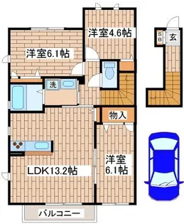 ラフィーネ須磨V【216号室】の間取り