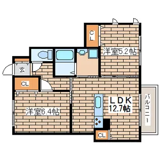 リンデン桜木【101号室】の間取り