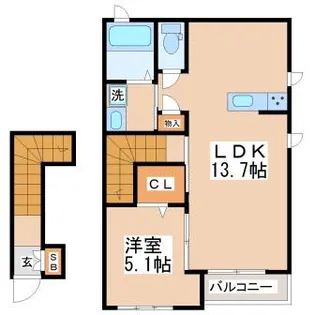 シャーメゾン高丸【202号室】の間取り