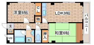 浜田ビル【602号室】の間取り