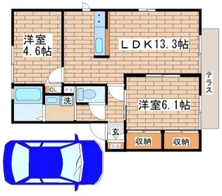ファミーユ【101号室】の間取り