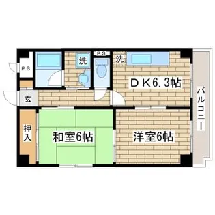 フローラルハイツ【403号室】の間取り