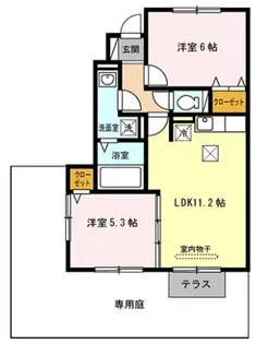ファミールコート名谷【1階】の間取り