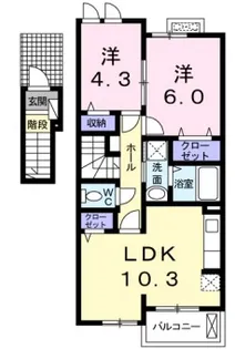 フランカルムII【202号室】の間取り