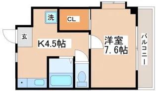 フルール名谷【401号室】の間取り