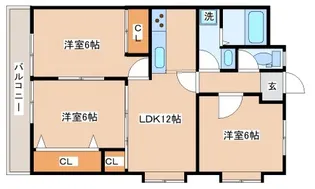 ハイムアゼーリア【7階】の間取り